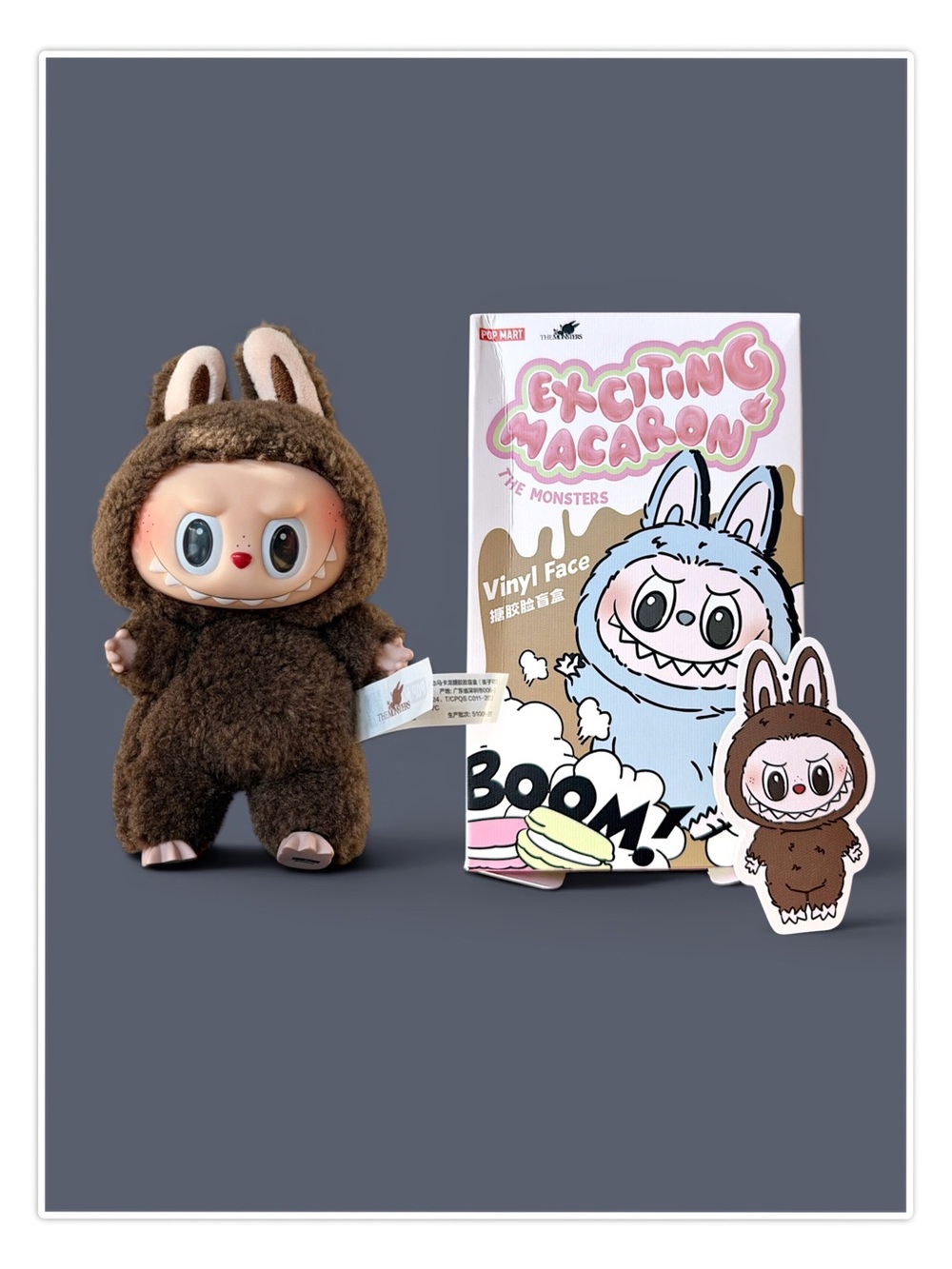 Pop Mart The Monsters Exciting Macaron Labubu Chestnut Cocoa Secret